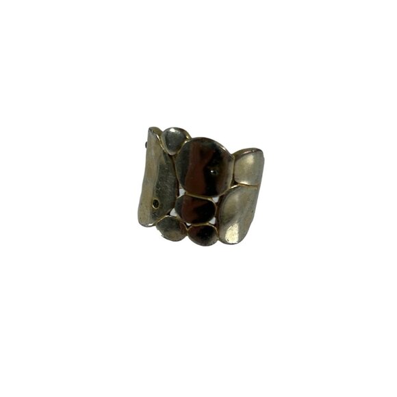 Kenneth Cole Womens Ring Size 8 Silver Tone Modernist Cobblestone Look Statement - Picture 8 of 8